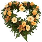 Peaches Heart Wreath