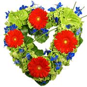 Red &amp; Lime open Heart