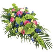Lime and Pink Casket Spray