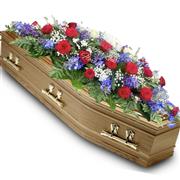 Red, White &amp; Blue Casket Spray