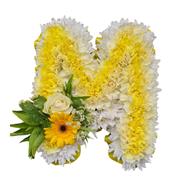 Tribute Letters - Coloured carnation centre