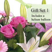 Gift Set 1 - Seasonal Aqua arrangement 