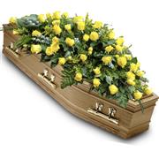 Luxury Yellow Rose Casket Spray