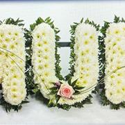 LETTERS WITH FLORAL EDGING 