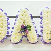 LETTERS WITH RIBBON EDGING 