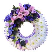 Lilac &amp; Blue Massed Wreath 