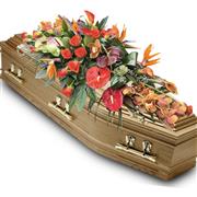 Exotic Tropical casket spray 