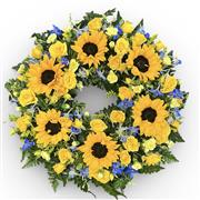 Sunflower Blues Wreath 